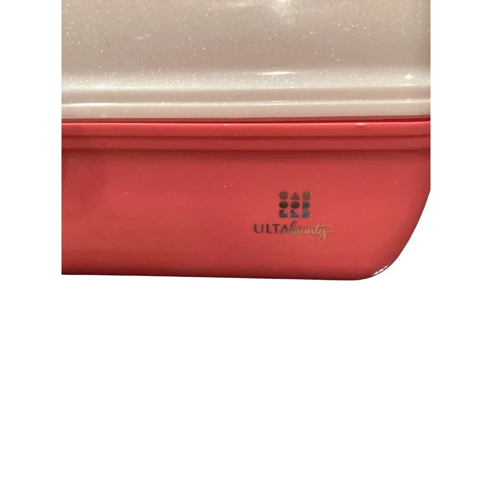 Caboodles x Ulta Beauty On-The-Go Girl Makeup Case Pink Glitter Organizer Mirror